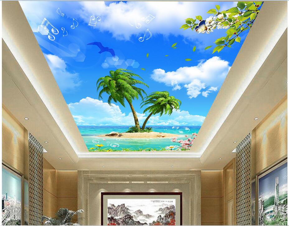 WDBH 3d wallpaper custom photo Blue sky coconut plant flower ceiling murals room home decor 3d wall room murals wallpaper for walls 3 d, Non-woven
WDBH 3d wallpaper custom photo Blue sky coconut plant flower ceiling murals room home decor 3d wall room murals wallpaper for walls 3 d, Non-woven