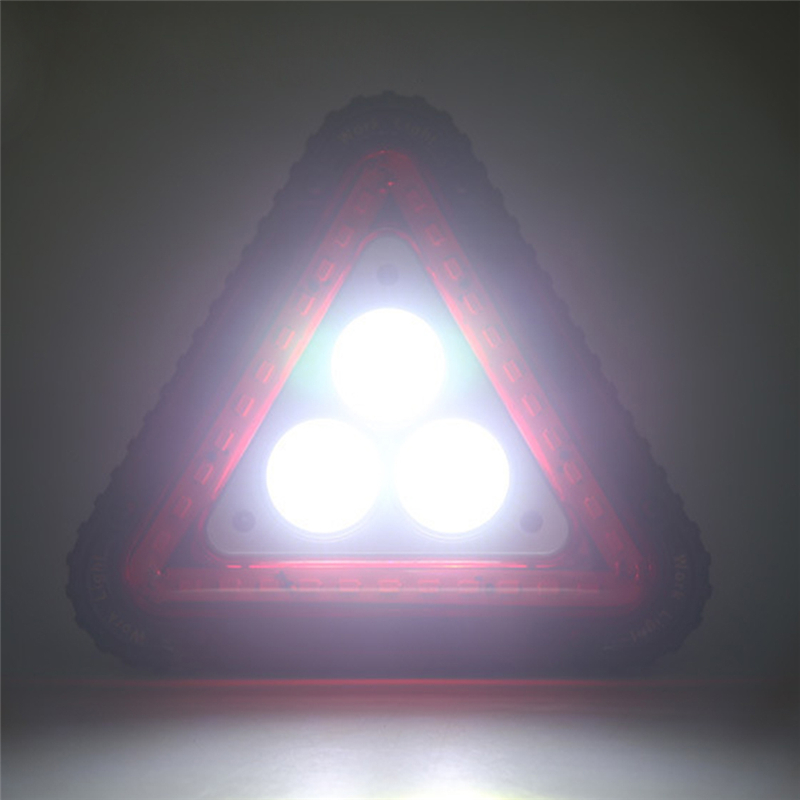 3COB Triangle Emergency Warning Light Multi-Function Portable Outdoor Camping Lamp with Hook Mining Lamp Work and Maintenance Light