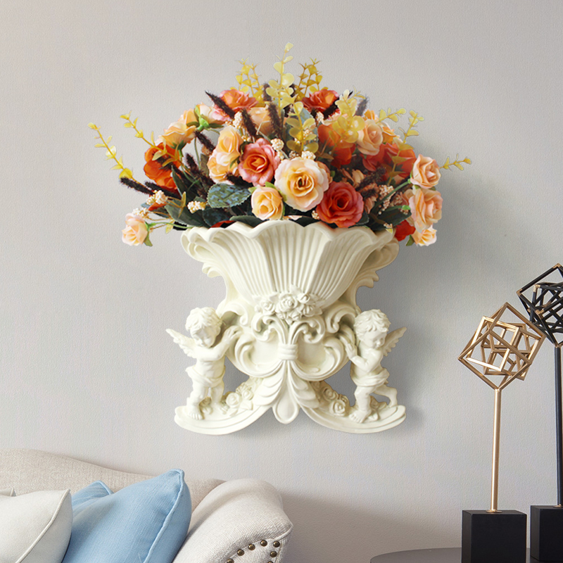 Resin art Vases Home decorative European Style Creative hanging Wall Vase wedding home decoration Living Room Table Flower Vase