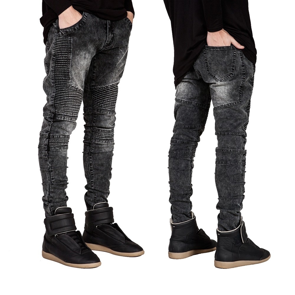 2016 Men Skinny Jeans Men Runway Slim Racer Biker Jeans Strech Hiphop Jeans For Men Y2036 CJ191210