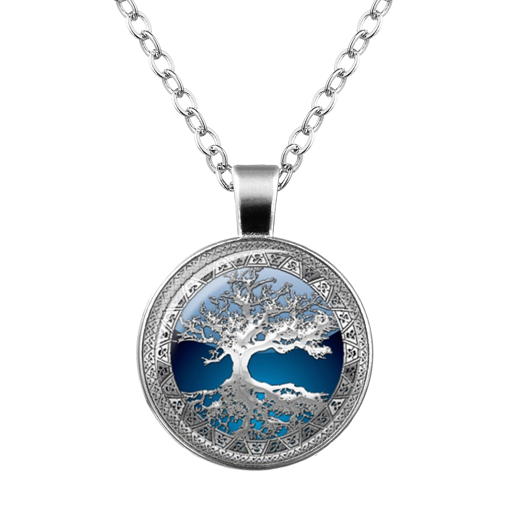 Hot Sale Fashion Retro Tree Of Life Necklace Glass Cabochon Plant Pendant Silver Color Chain Necklaces Jewelry For Women
Hot Sale Fashion Retro Tree Of Life Necklace Glass Cabochon Plant Pendant Silver Color Chain Necklaces Jewelry For Women