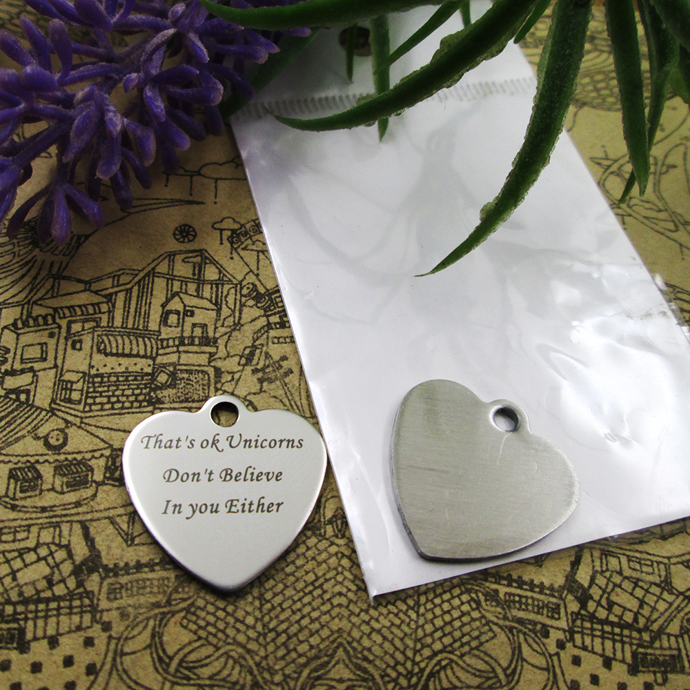 40pcs--"That's ok Unicorns Don't Believe in you either"stainless steel charms more style for choosing DIY Charms pendants for necklace
40pcs--"That's ok Unicorns Don't Believe in you either"stainless steel charms more style for choosing DIY Charms pendants for necklace