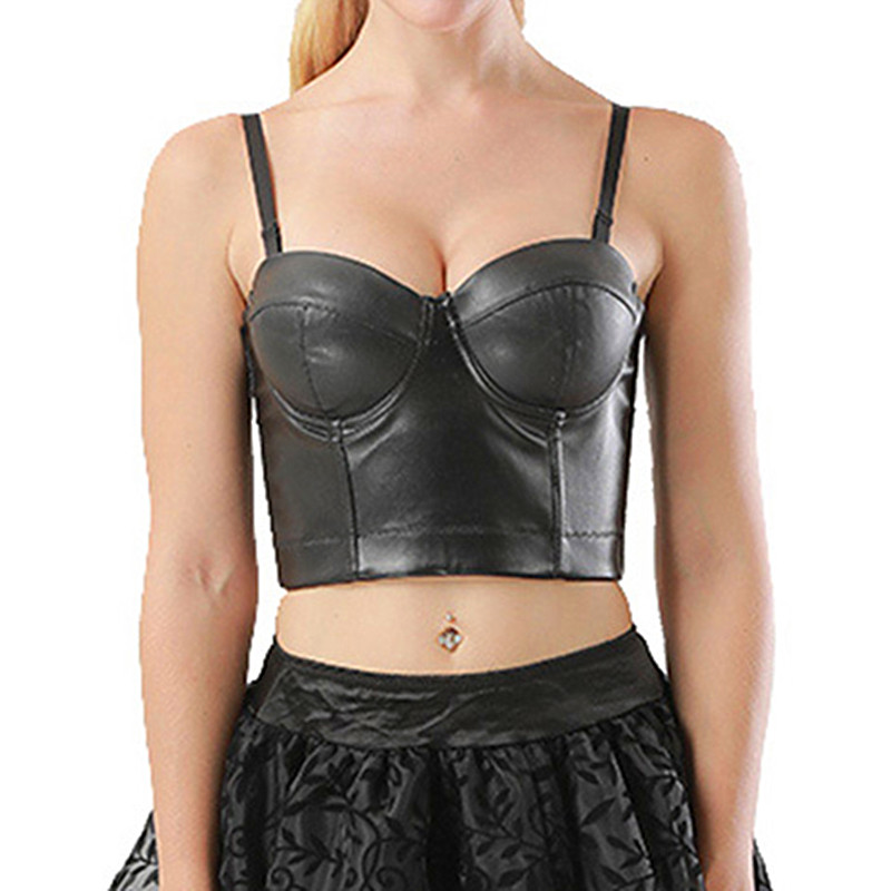 2019 Women Steampunk Corset Bra Tops Leather PU Bralette Push up Bras for Women Waist Trainer Slimming Underwear Short Top, Black
2019 Women Steampunk Corset Bra Tops Leather PU Bralette Push up Bras for Women Waist Trainer Slimming Underwear Short Top, Black