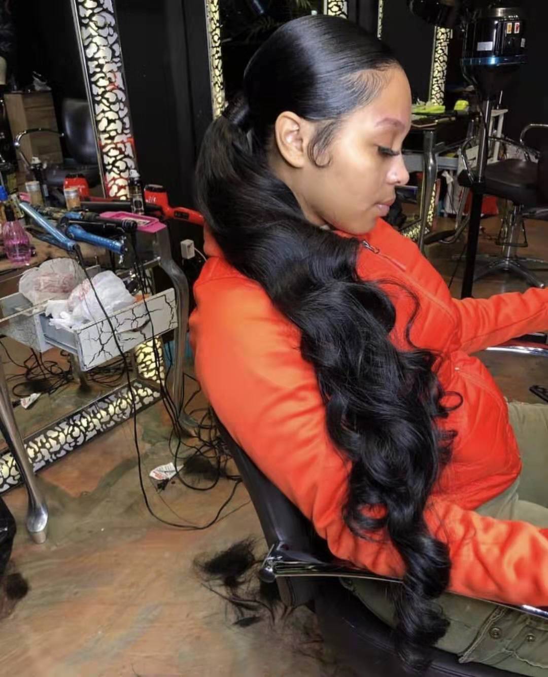 Jet BLACK Ponytail Hairpiece side part pony wavy Curly 1pcs 26inch drawstring Clip on wavy ponytail Hair Extension #1 for black women 160g
Jet BLACK Ponytail Hairpiece side part pony wavy Curly 1pcs 26inch drawstring Clip on wavy ponytail Hair Extension #1 for black women 160g