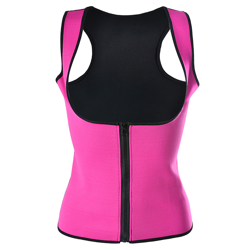 2020 Women Vest Neoprene Corset Zippered Workout Sauna Suit Waist Cincher Trainer Hot Shaperwear Body Waist Support Slim