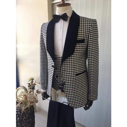 Real Photos Jacquard Groom Tuxedos Men Suits Formal Suit for Men Wedding Bestmen Tuxedos (Jacket+Vest+Pants), Same as image
Real Photos Jacquard Groom Tuxedos Men Suits Formal Suit for Men Wedding Bestmen Tuxedos (Jacket+Vest+Pants), Same as image