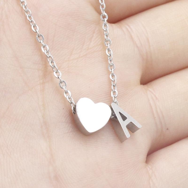 Stainless Steel Jewelry Fashion Initial Name Necklace 26 Letters Heart Necklace Pendant on Bijoux Neck Choker Women Collier Gift
Stainless Steel Jewelry Fashion Initial Name Necklace 26 Letters Heart Necklace Pendant on Bijoux Neck Choker Women Collier Gift