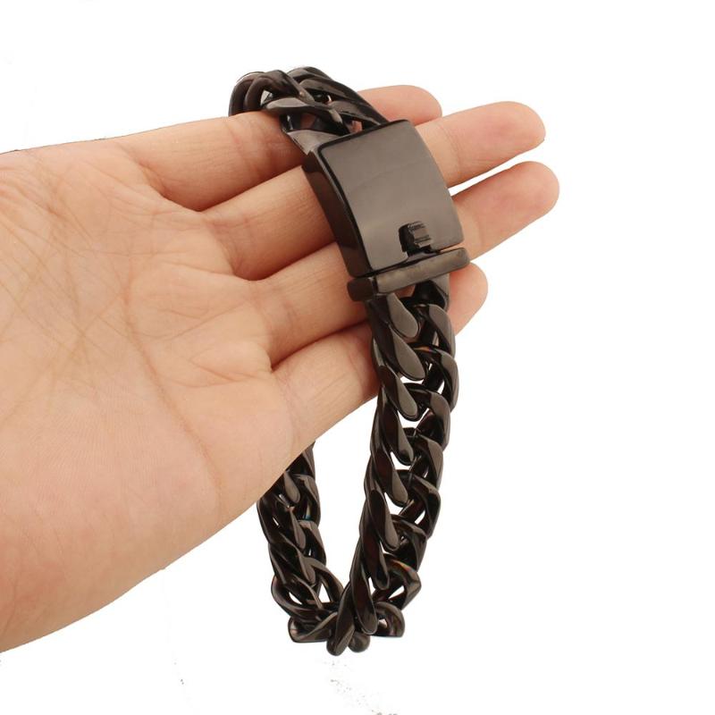 7-11" Choose High Quality 316L Stainless Steel Black Color Double Cuban Curb Chain Biker Jewelry Mens Bracelet Bangle 16mm Width
7-11" Choose High Quality 316L Stainless Steel Black Color Double Cuban Curb Chain Biker Jewelry Mens Bracelet Bangle 16mm Width