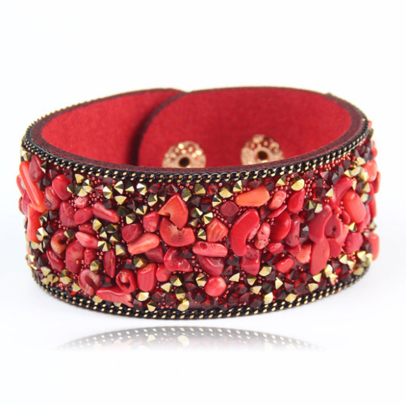 New Fashion women jewelry leather irregular natural crystal gravel stone multicolor statement Charm Bracelets Free Shipping
New Fashion women jewelry leather irregular natural crystal gravel stone multicolor statement Charm Bracelets Free Shipping