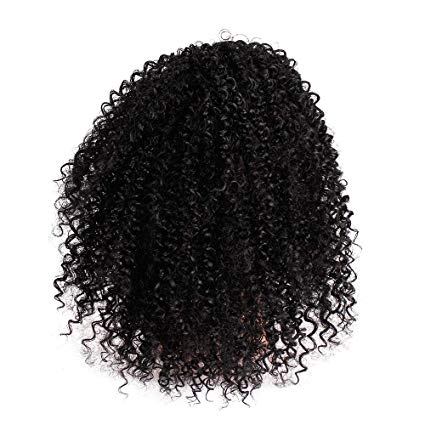 Humain Afro Kinky Curly Ponytail Extensions Curly Drawstring Puff human Ponytail for Black Women Clip Hairpieces for African American