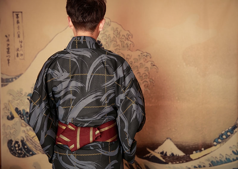 Formal Party Costume Standard Kimono Japan bathrobe Black Male Cotton Kimono Flower Vintage Asian Folk Clothing Cosplay One size