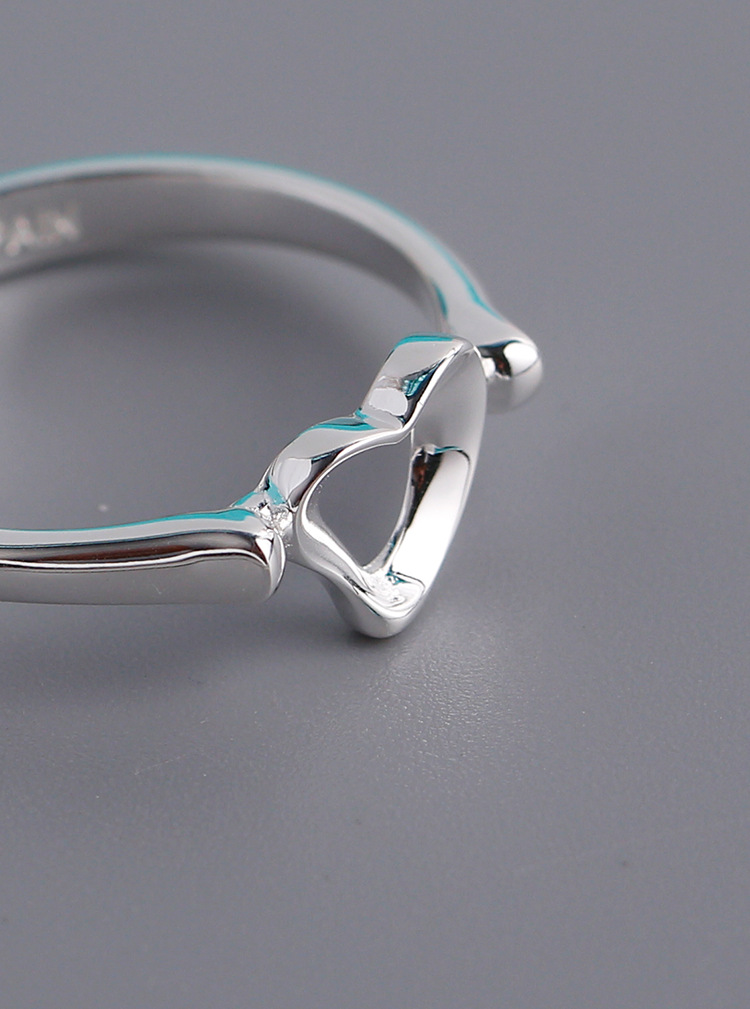 Wholesale-High quality 925 sterling silver ring for women heart shape rings wedding party accessories