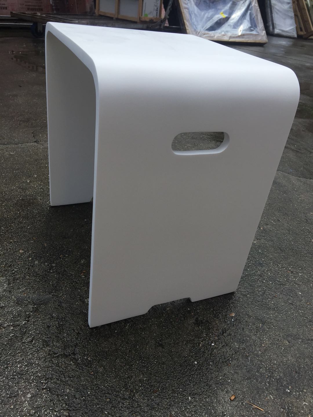 Solid Surface Stone Furniture Bench Stool Bathroom Cloakroom Steam Shower Seat Chair 16 x 12 inch SW113