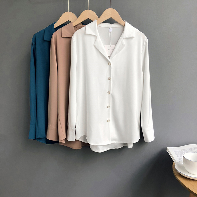 2020 Women Spring Autumn Long Sleeve Button Down Solid Casual Blouse Shirt Loose Ladies Top White Blue Khaki
2020 Women Spring Autumn Long Sleeve Button Down Solid Casual Blouse Shirt Loose Ladies Top White Blue Khaki