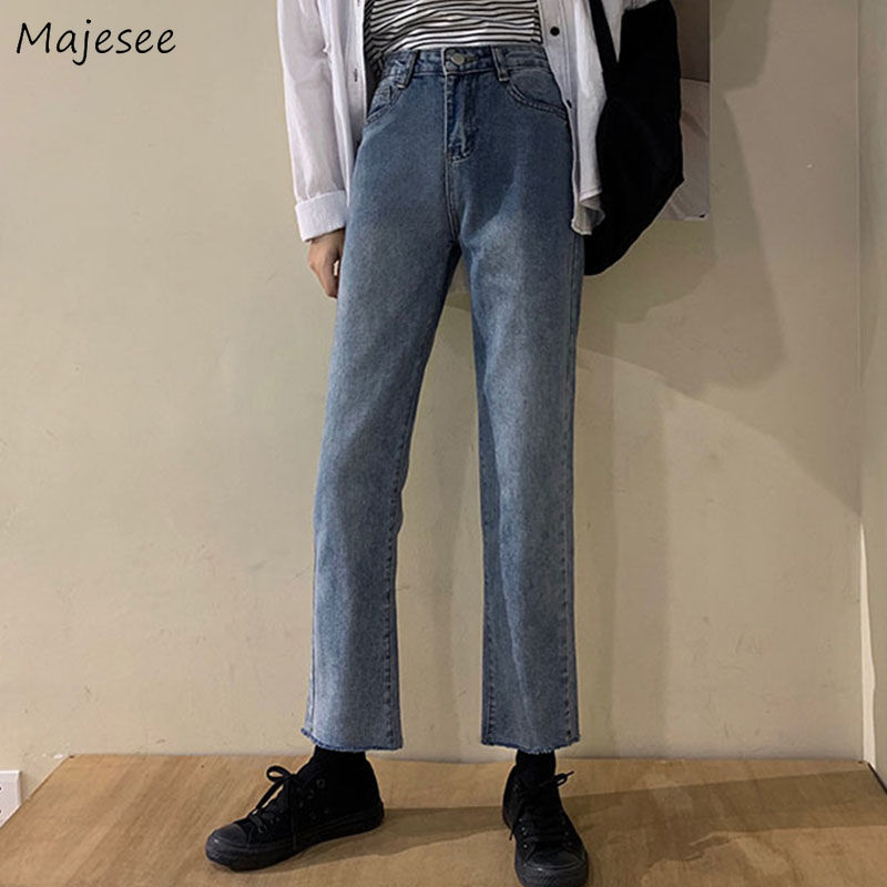 Jeans Women Vintage High Waist Straight Fur-lines Solid Korean Style Harajuku All-match Womens Simple Chic Students Trousers Hot, Black
Jeans Women Vintage High Waist Straight Fur-lines Solid Korean Style Harajuku All-match Womens Simple Chic Students Trousers Hot, Black