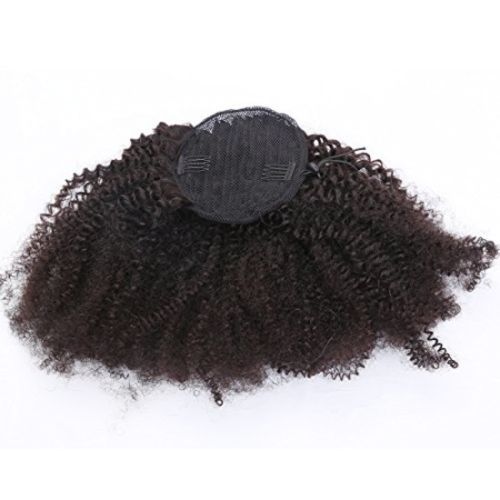 4B 4C Afro Kinky Curly Hair Ponytails Natural Human Hair 120g/Piece Mongolian Human Ponytail Extensions