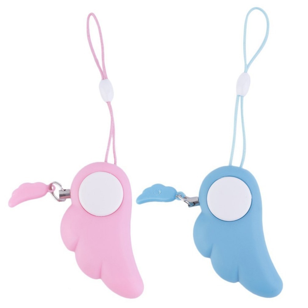 5pcs Lovely Angel Wings Alarm Safety Personal SOS Personal Anti-Attack Protection Security Alarm System Keychain for Girl Child Elderly