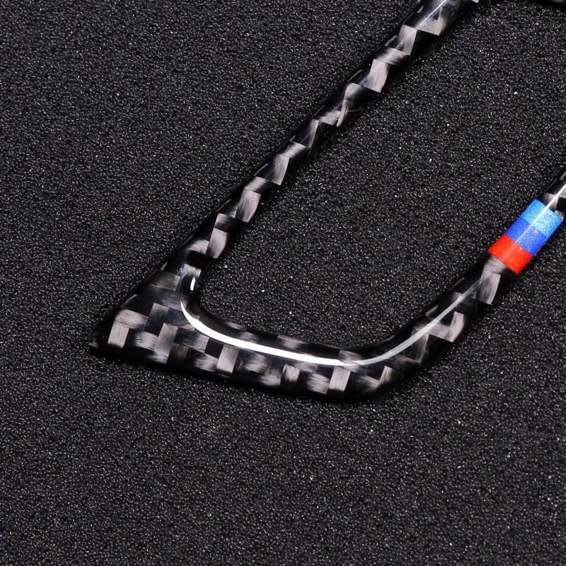 Carbon Fiber Keyhole decorative ring Ignition Key Lock Panel Cover Trim car Stickers For BMW X5 X6 E70 E71