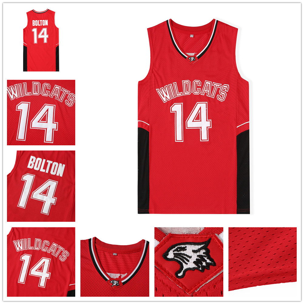 Troy Bolton Jersey #14 Wildcats East High School Jerseys Mens Troy Bolton basketball Shirts Stitch color red S, Black
Troy Bolton Jersey #14 Wildcats East High School Jerseys Mens Troy Bolton basketball Shirts Stitch color red S, Black