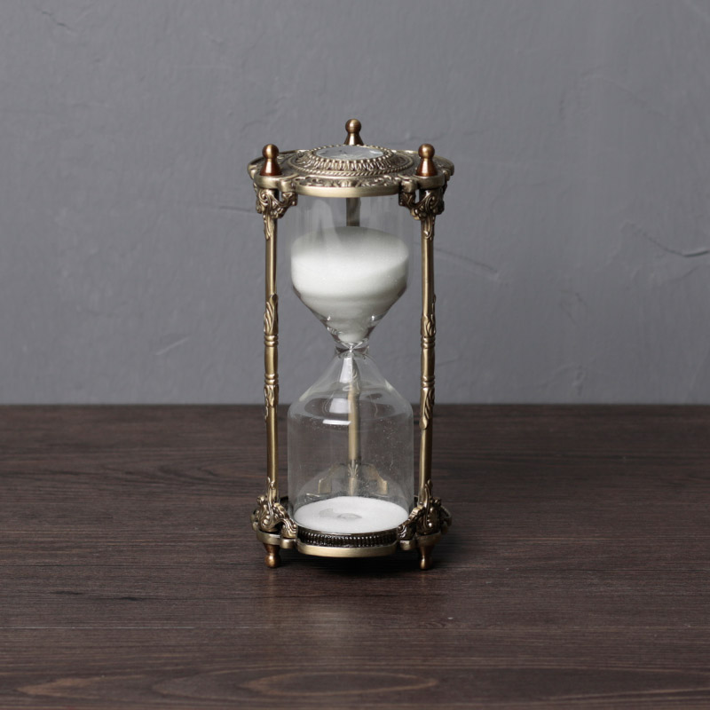 Europe hourglass timer 1530min clock sand metalglass decorative sand hourglasses timer for desk decoration A06315525479