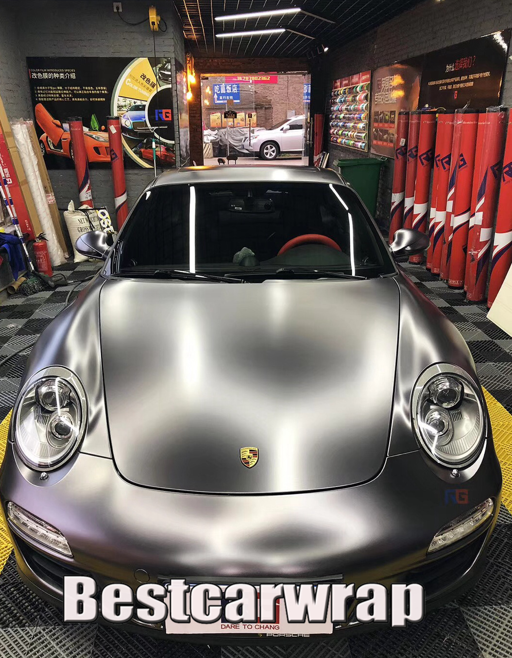 Various Colors Satin Metallic Vinyl Wrap Car Wrap film With Air bubble Free Low tack glue 3M quality series size 1.52x20m/Roll 4.98x66ft