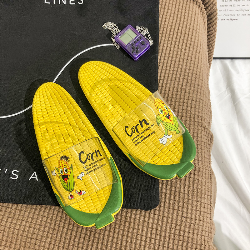Creative corn net red slippers home indoor shoes bathroom non-slip women's shoes summer new trend soft bottom flip flops women, Yellow
Creative corn net red slippers home indoor shoes bathroom non-slip women's shoes summer new trend soft bottom flip flops women, Yellow