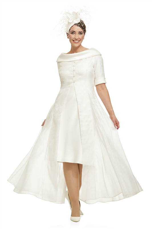 2020 Modest Joyceyoungcollections Jewel Half Sleeve Of The Bride With Jacket Satin Crystal Mother Dress Formal Evening Gowns 0508