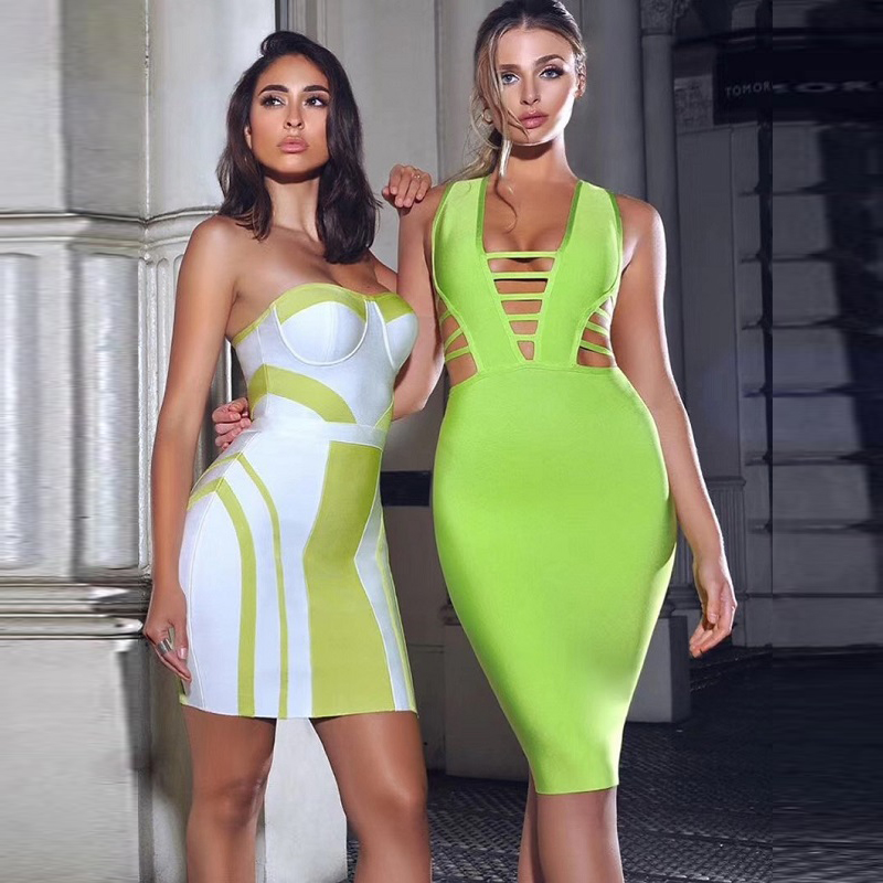 Fashion Sexy Green Hollow Out Sleeveless Zippers Design Midi Dress Bandage Dress Women Celebrity Party Vestidos Wholesale
Fashion Sexy Green Hollow Out Sleeveless Zippers Design Midi Dress Bandage Dress Women Celebrity Party Vestidos Wholesale