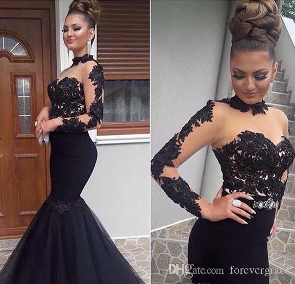 2019 Cheap Black Lace Evening Dress Mermaid High Neck With Long Sleeves Formal Holiday Wear Prom Party Gown Custom Made Plus Size, Sage
2019 Cheap Black Lace Evening Dress Mermaid High Neck With Long Sleeves Formal Holiday Wear Prom Party Gown Custom Made Plus Size, Sage