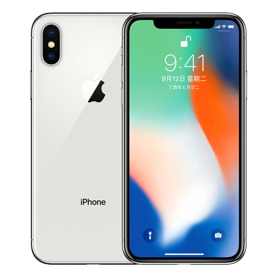 Original Apple iPhone X Face ID 5.8" Touchscreen 3GB RAM iOS A11 Dual 12MP Cameras 4G LTE Unlocked iphonex Black White