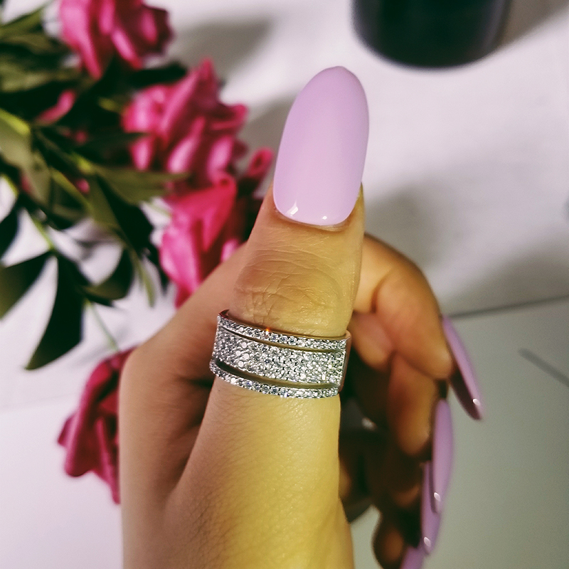 Choucong design 925 sterling silver CZ Diamond Gemstones wedding band eternity Ring for Women solid engagement anniversary fashion jewelry