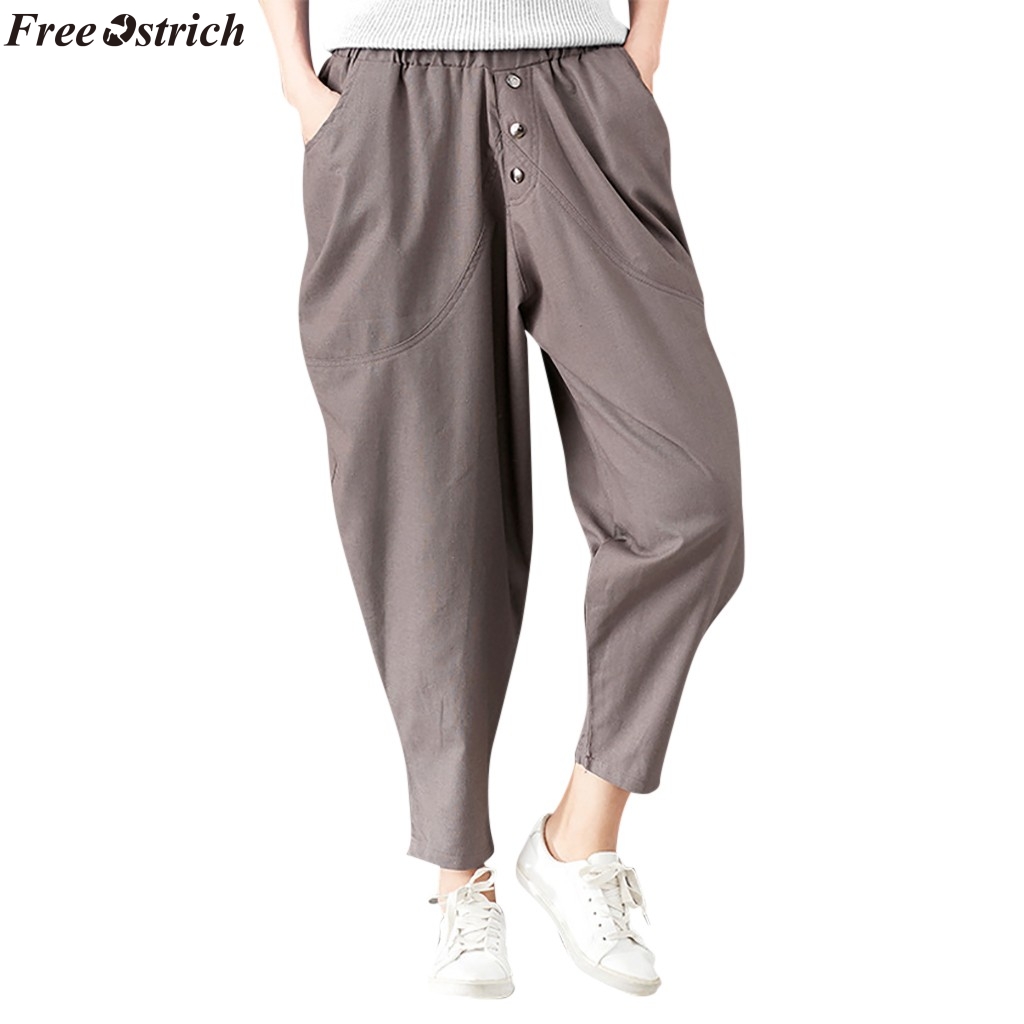 FREE OSTRICH 2019 Autumn Winter Women Large Size Pants New Original Casual Loose Waist Solid Color Cotton Linen Thick Warm Pants, Black
FREE OSTRICH 2019 Autumn Winter Women Large Size Pants New Original Casual Loose Waist Solid Color Cotton Linen Thick Warm Pants, Black