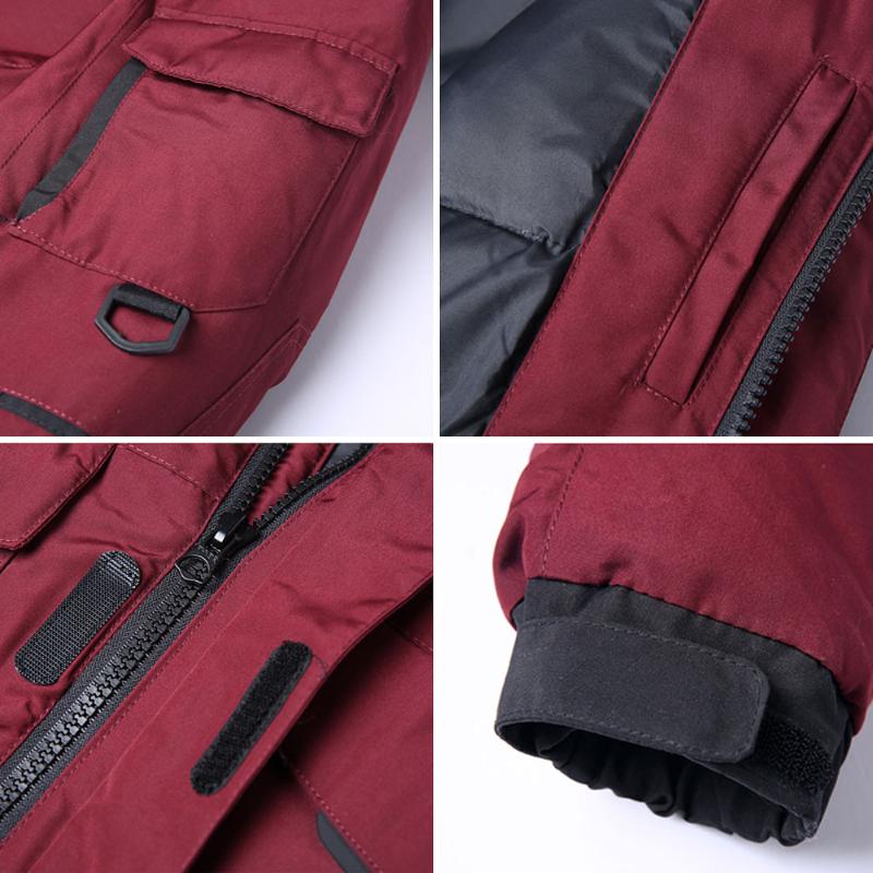 Men's Down & Parkas -40 Degrees White Duck Jackets Thick Winter Big Real Fur Collar Warm Parka Male Hooded Waterproof Windproof Coat