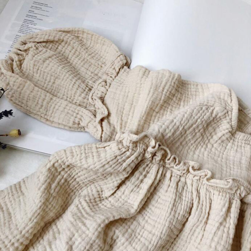 Baby Girls Summer Dresses Summer Japan Kids Girl Dress Linen Spring Clothes Ruffles Princess Toddler Baby Girl ClothingMX190926