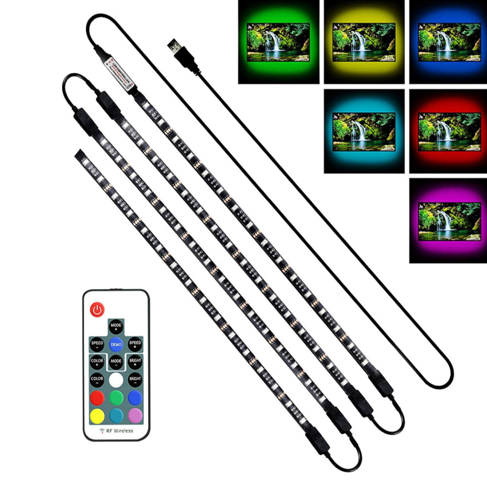 Led Strip Lights for 40"-60" TV, Waterproof Led Backlight Strips TV Bias Lighting for Flat Screen TV,PC,CAR, with 360°RF Remote, 20 Colors
Led Strip Lights for 40"-60" TV, Waterproof Led Backlight Strips TV Bias Lighting for Flat Screen TV,PC,CAR, with 360°RF Remote, 20 Colors