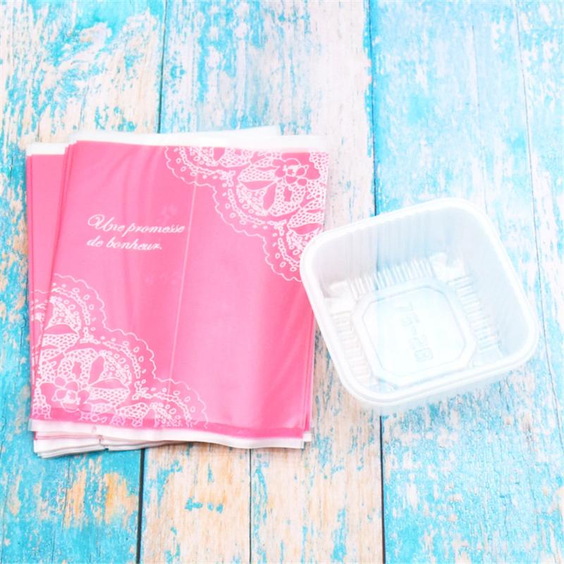 Gift Wrap 50/80/100 G White Lace Moon Cake Packaging Bags Translucent Plastic With Trays Handmade Mooncake 100 Bags+100