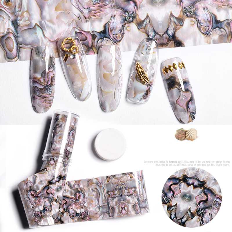 3D 1 Roll 4*120CM Ocean Style Shell Abalone Pattern Nail Foils Gradient Marble Design Foils Nail Art Thermal Transfer Foil DIY
3D 1 Roll 4*120CM Ocean Style Shell Abalone Pattern Nail Foils Gradient Marble Design Foils Nail Art Thermal Transfer Foil DIY