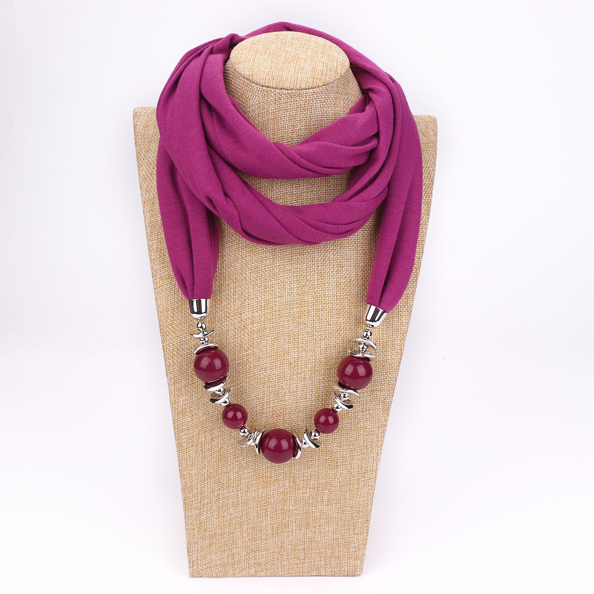 2020 Solid Jewelry Statement Necklace Pendant Scarf Head Scarves Women Foulard Femme Accessories Muslim Hijab Stores winter scarf
