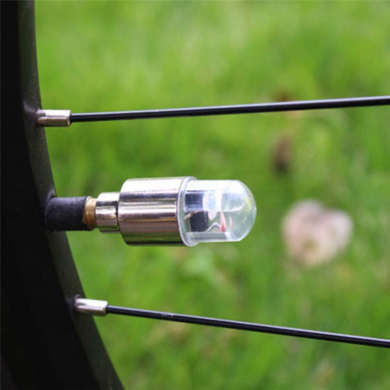 Flash Tyre Wheel Cap LED Light Gas Nozzle Lamp Neon Wheel Tyre Tire Valve Flashlight great for Bike Bicycle Motorcycle