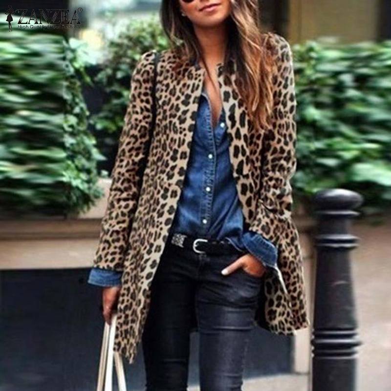2019 Autumn Leopard Print Thin Coat ZANZEA Ladies Fashion Long Sleeve Cardigan Women Casual Party Chic Outerwear Female Jackets, Brown
2019 Autumn Leopard Print Thin Coat ZANZEA Ladies Fashion Long Sleeve Cardigan Women Casual Party Chic Outerwear Female Jackets, Brown