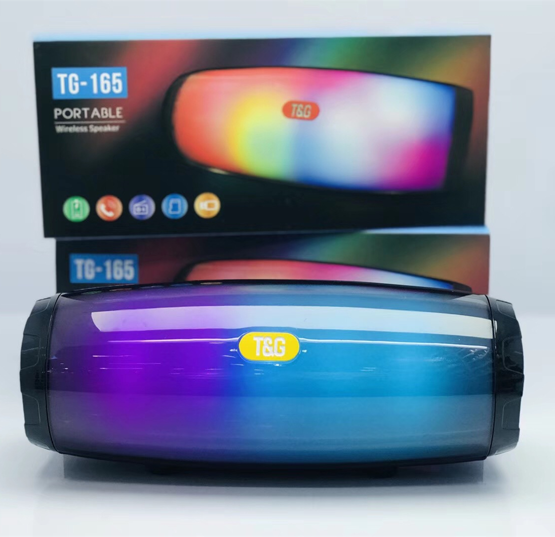 TG165 Support TF Card USB FM Radio LED Light Flash Portable Wireless Bluetooth Speaker Stereo Music Players BT50 Column Subwoofer