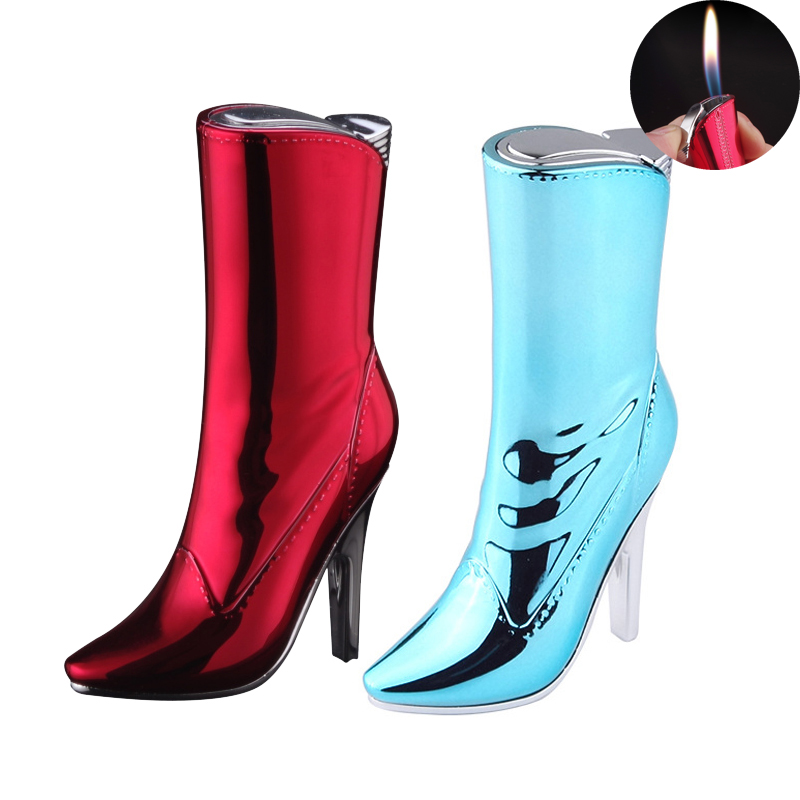 Beautiful Ladies Boots Gas Inflatable Lighter Strange New Creative High-heeled Shoes Flame Lighters Women's Smoking Gift
Beautiful Ladies Boots Gas Inflatable Lighter Strange New Creative High-heeled Shoes Flame Lighters Women's Smoking Gift