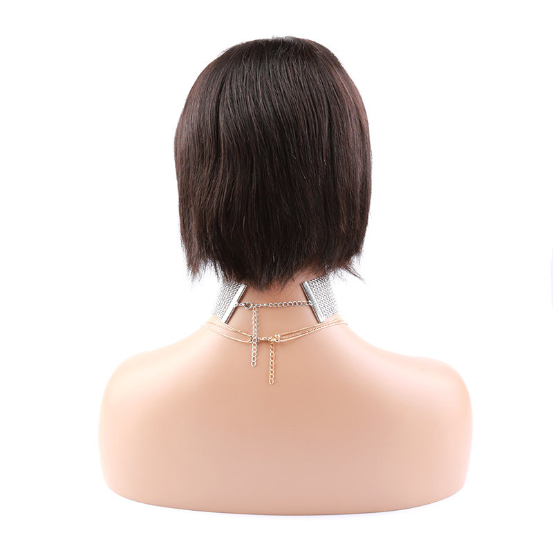8inch 10inch Blunt Cut Bob Wig Human Hair Pre Cut Glueless Lace Closure Wig Pre Plucked Mature Boss Side Parted Straight Human Hair Short Wigs For Wom