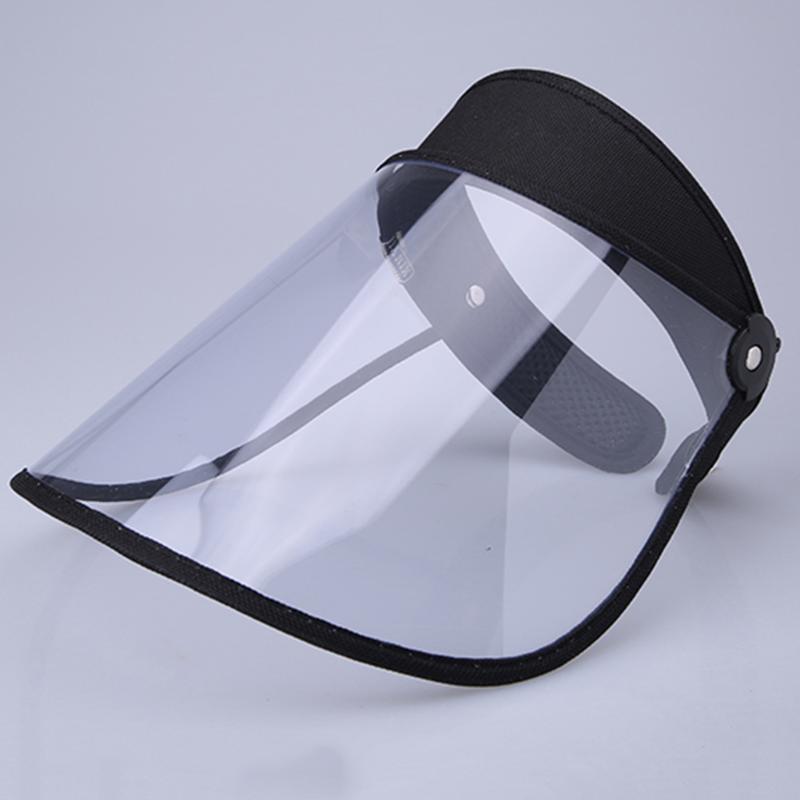 Bands Reusable Full Face Shield Cover Transparent Anti Droplet Clear Mask Cooking Splash Soft Plastic Respirator Doublesided Film Ju9