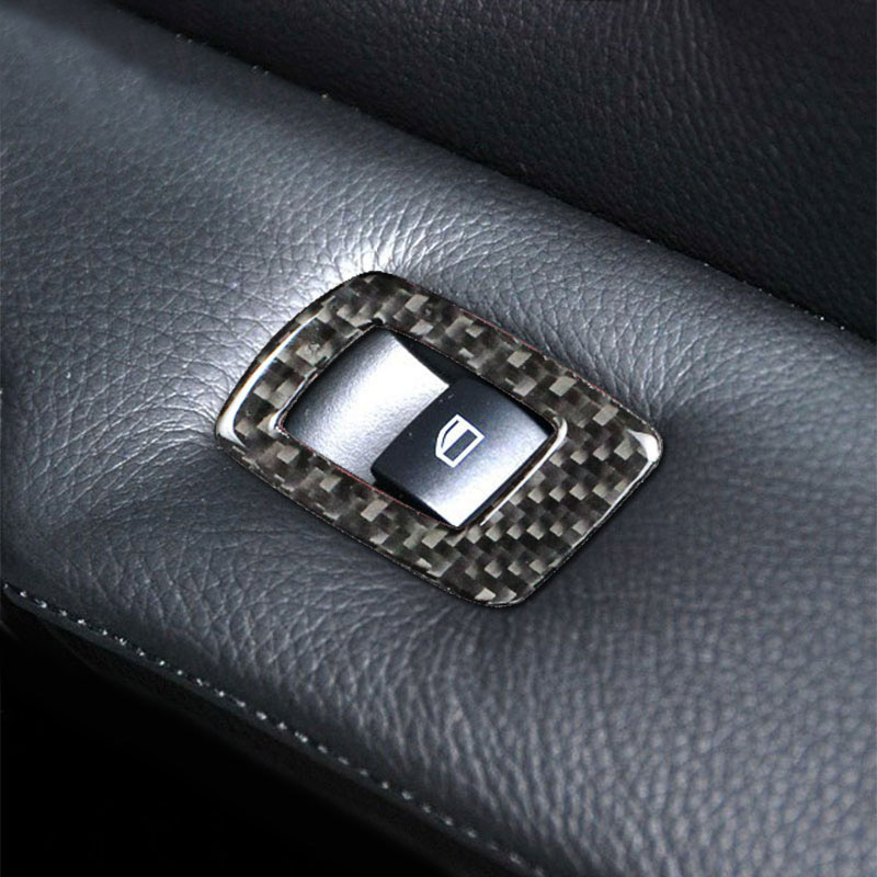 Car Door Buttons Panel Carbon Fiber Auto Door Bowl Stickers Covers Accessories For BMW 5 Series E60 E61 F10 2005-17 Car Styling