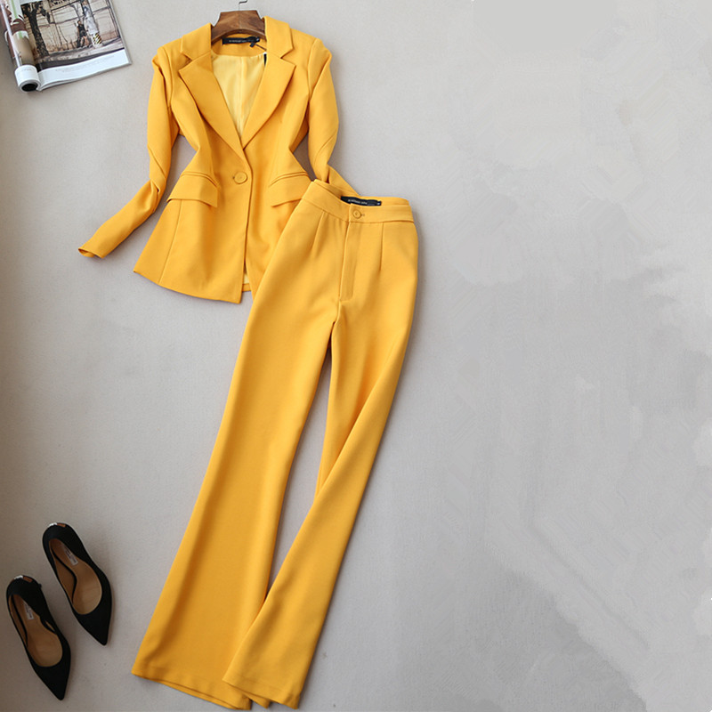 Fashion suit autumn new professional business suit ladies jacket female bell pants trousers two-piece spring Loose Wild, Khaki
Fashion suit autumn new professional business suit ladies jacket female bell pants trousers two-piece spring Loose Wild, Khaki