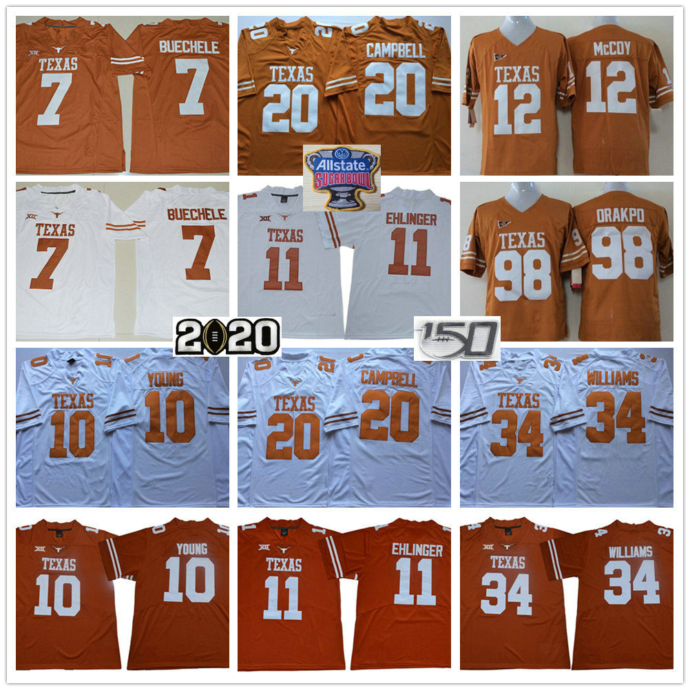 NCAA 150TH Texas Longhorns College 11 Sam Ehlinger 7 Shane Buechele 10 Vince Young 20 Earl Campbell 34 Ricky Williams Orange White Jersey, As picture
NCAA 150TH Texas Longhorns College 11 Sam Ehlinger 7 Shane Buechele 10 Vince Young 20 Earl Campbell 34 Ricky Williams Orange White Jersey, As picture