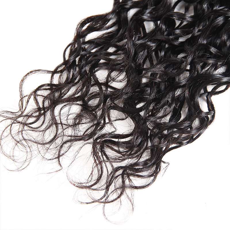 Indian Human Hair Body Loose Deep Peruvian Human Hair Bundles With Closure Brazilian Water Wave Hair Weaves 4pcs With 13*4 Lace Frontal
