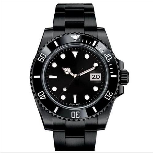 New Fashion Black Ceramic Bezel Mens Mechanical Stainless Steel Automatic Movement Men Watch Sports Self-wind Watches Wristwatches 04-2