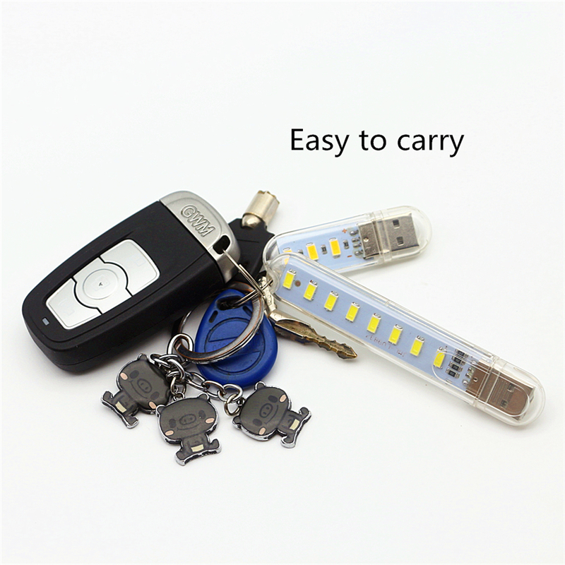 LED Night Light Mini portable USB Reading Lamp 3leds 8leds Book Lamp for Reading Notebook Power Bank Computer Laptop